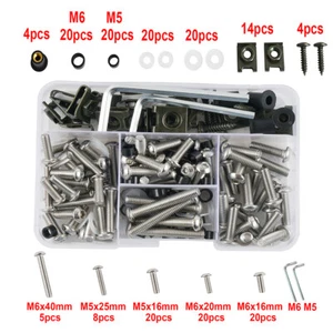 Stainless Steel Fairing Bolt Kit Fastener Clip Screws for Honda CB1000R CBR600RR - Foto 1 di 9