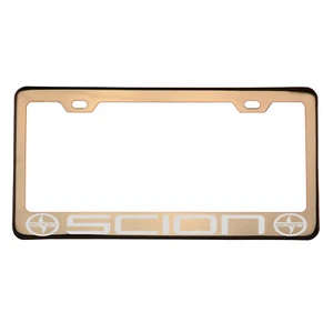 Laser Engraved Scion Rose Gold Chrome License Plate Frame T304 Stainless Steel - Bild 1 von 10