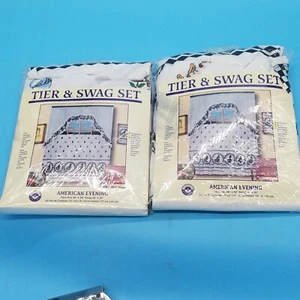 2 Sets American Evening Tier & Swag Set Hähne und Obst 200-2 - Bild 1 von 6
