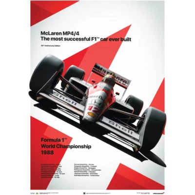 McLaren MP4/4 Ayrton Senna MP4/4 Poster -  Officially Licensed Authentic - Image 1 of 3