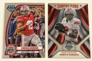 Emeka Egbuka 2024 Bowman Chrome University RC & Campus Icons (2) RC Card Lot - Picture 1 of 1
