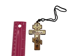 Iglesia Ortodoxa Cruz Cristiana Madera Crucifijo Jesucristo - Imagen 1 de 2