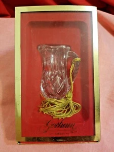 Jarra de cristal en miniatura Gorham A Holiday Tradition desde 1831 hecha en Alemania - Imagen 1 de 4