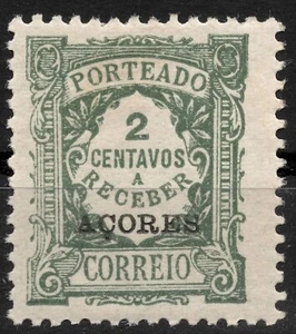 Afi: PT-AZ P24 Portugal Azores 1924 2 C. Fiscal Revenue overp. AÇORES ,  MNH - Picture 1 of 1