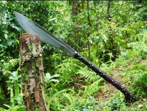 Handgeschmiedetes High Carbon Stahl Wikinger Machete Langschwert/Scharfschneid Schwert + Scheide - Bild 1 von 7