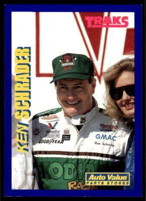 Ken Schrader 1994 Traks Auto Value Parts Stores Collector Cards # 41 Base - Image 1 of 2