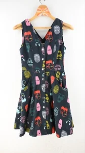 Gorman x Fred Fowler "Face to Face" Denim Dress Size UK6 - Picture 1 of 9