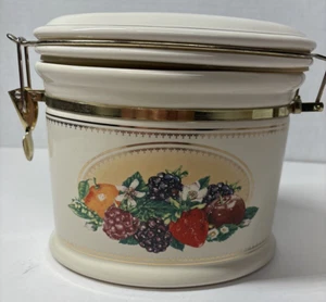Vintage Keramik Knott's Berry Farm Dichtung Klappdeckel Aufbewahrung Kanister 7,5". - Bild 1 von 14