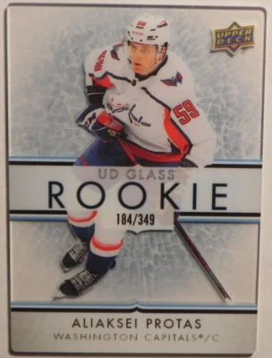2021-22 21/22 Upper Deck Ovation UD Glass ROOKIE GR-17 Aliaksei Protas  / 349 - Image 1 of 2