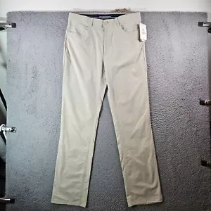 NWT Hart Schaffner Marx 34x34 Luxury Performance Pants Men 5-Pocket Beige Golf - Picture 1 of 13