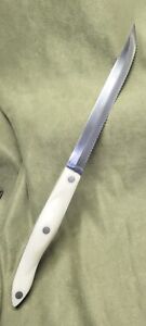 Cutco Serrated 1729KK Petite Carver Carving Knife White Pearl Handle 