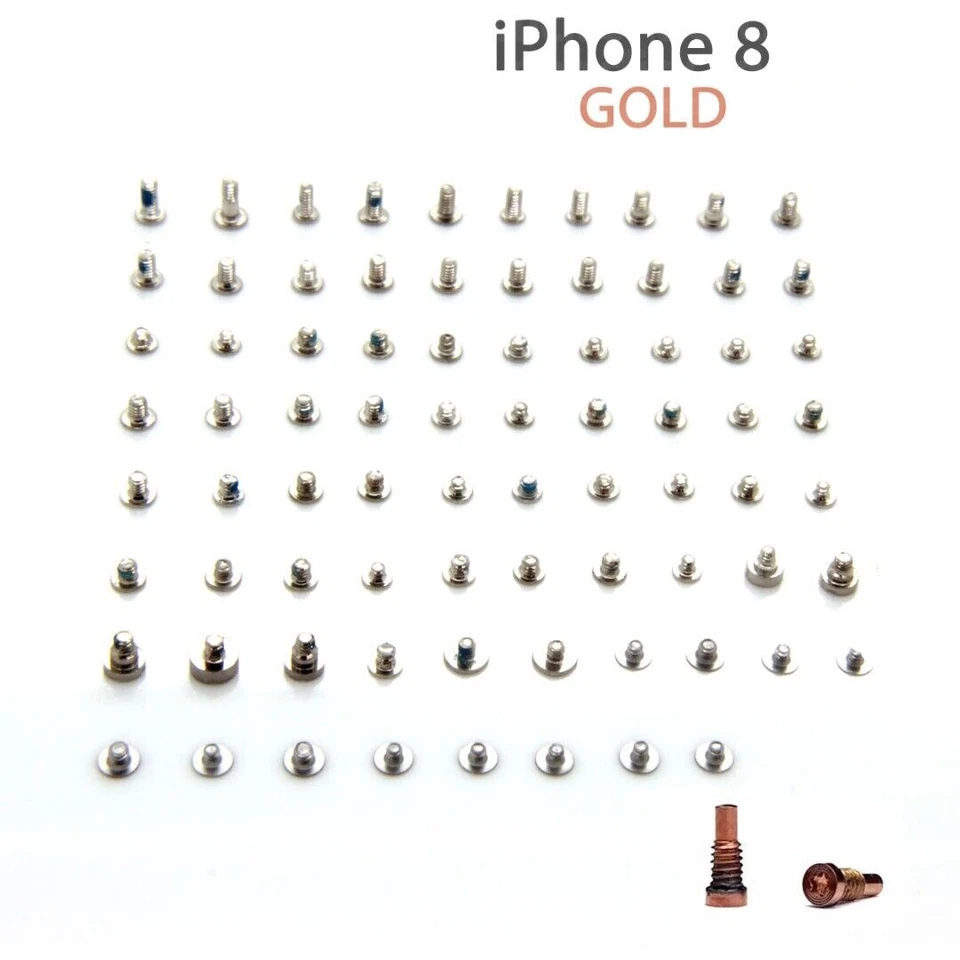 OEM Complete Screw Set with Bottom Screws for iPhone 8 Rose Gold Pentalobe - Image 1 of 1