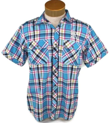 Camisa de manga corta Red Ape Urban Wear para hombre multicolor a cuadros talla M con logotipo NUEVA  Foto 1 de 4