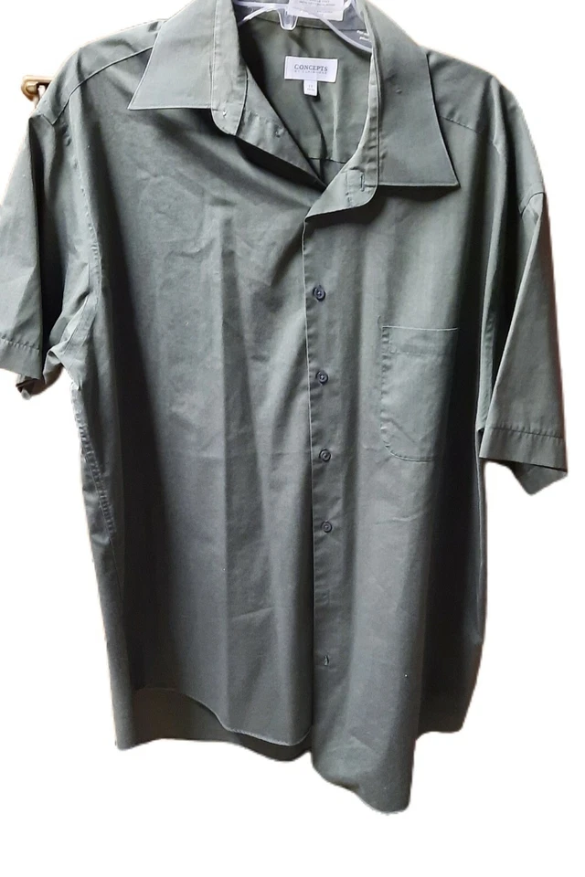 Concepts by Claiborne Button Up Dress Shirt No Iron Mint Green Size 16 1/2 34-35 - Image 1 of 2
