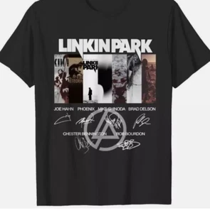 Linkin Park Logo Rock Band Signature shirt TEE New Black T shirt Full size S-5XL - Picture 1 of 6