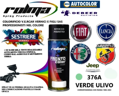 FIAT 376A VERDE ULIVO 1996-2003 LUCIDO SPRAY 400ML