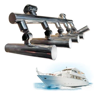 Angelkonsole Boot T Top Raketenwerfer Edelstahl 2" Klemme 5 Rutenhalter - Bild 1 von 11