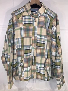 Brooks Brothers Country Club Mens XL Plaid Patchwork Zip Up Golf Jacket - Picture 1 of 4
