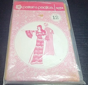 Vintage Patterns Pacifica 3014 Bell Sleeve Long Dress Hawaiian Maxi Womens 12 - Picture 1 of 3