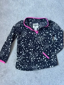 Oshkosh B’gosh Girls Sweatshirt Size 6 Stars 1/4 Zipper Long Sleeve Multicolor - Picture 1 of 6