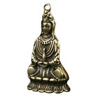 Kuan Yin Brass Charm Necklace - Eastern Buddhism Amulet Pendant