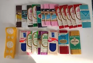 Vintage Lot Smiley Face Hem Facings Bias Tapes Lace Piping - Picture 1 of 8