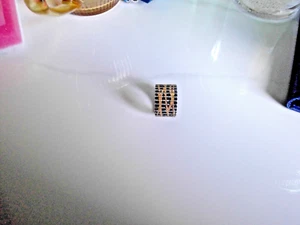 Microfficina Pure Gold& Silver Ring Made in Italy 925 Sterling Silver &24ct Gold - Picture 1 of 10