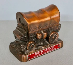 Vintage Covered Wagon Metal Bank for Empire Savings Building & Loan Association - Picture 1 of 5
