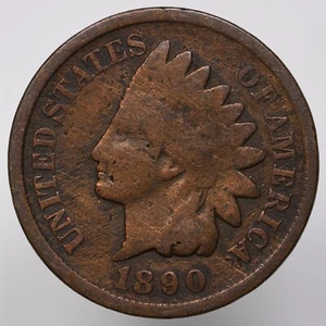 Moneda de Estados Unidos de 1¢ (un centavo) con cabeza de indio de 1890 - Imagen 1 de 2