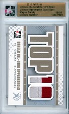 2010 ITG Ultimate Memorabilia Top 10 Redemption 6/9 Wayne Gretzky