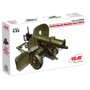 Soviet Maxim machine gun 1941 kits model ICM 35676 Plastic model kit Scale 1:35 - Picture 1 of 7