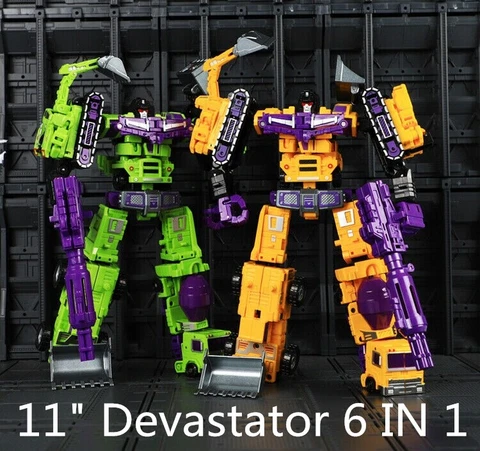 6 In 1 Devastator Deformable Robot GT Engineering Action Figure  11" Truck Toys Cover