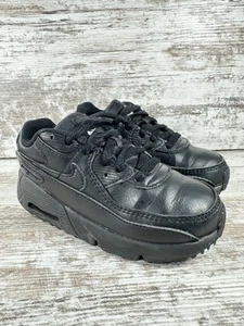 Toddler Nike Air Max 90 'Triple Black' Sneakers Sz 10C Athletic Gym - Picture 1 of 9