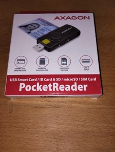 AXAGON CRE-SMP2A USB Smart Card & SD/microSD/SIM Card PocketReader - Afbeelding 1 van 3