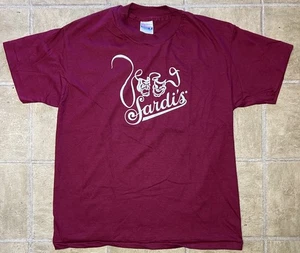 Vintage 90s Sardi's Restaurant Theatre T-Shirt Mens Large Broadway Caricature - Picture 1 of 10
