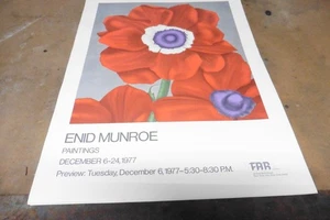 Enid Munroe Poster Dec 6-24 1977 Far Gallery New York City Advertisement 25"x17 - Picture 1 of 5