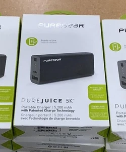 PureGear PureJuice 5,200mAh Portable Power Bank with 2.4-Amp USB Port - Black - Picture 1 of 1