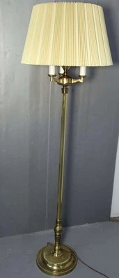 VTG Stiffel 4-light Mogul Torchiere Candelabra Brass Metal Floor Lamp, 59" Tall - Image 1 of 4