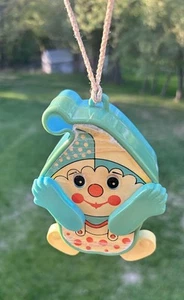 Vintage musikalischer Clown Pull Peek a Boo Vorschule Spielzeug Musik - Bild 1 von 11