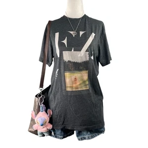 Camiseta gráfica Ezekiel para mujer gris jaspeado mediana patinadora de gran tamaño Y2K grunge - Imagen 1 de 6
