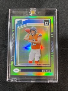 2024 Panini Donruss Optic - Rated Rookie Bo Nix #209 Lime Green Prizm 08/50 (RC) - Bild 1 von 2