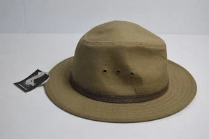 Cappello safari Swiss Tech L-XL in tela color oliva nuovo con etichette - Foto 1 di 8