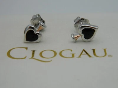 Pendientes Clogau galés de plata y oro rosa de 9 quilates mágicos corazón de ágata Alicia Foto 1 de 4