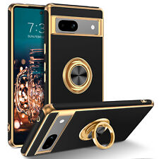 For Google Pixel 7a Shockproof Slim Hard Case Cover With Golden Ring