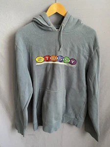 Vintage 90s Stussy International Hoodie Pullover Skate Sweatshirt Made In USA - Picture 1 of 5