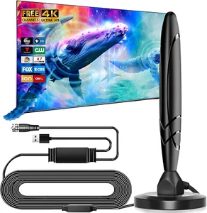 800+ Miles Digital TV Antenna 1080P 4K HDTV Amplified Indoor With 16.6ft Cable - Picture 1 of 7