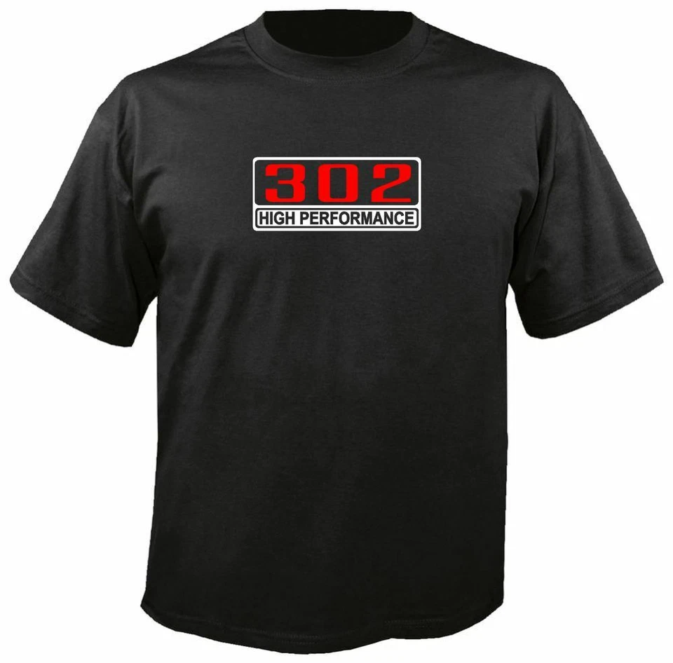 CAMISETA NEGRA ALTO RENDIMIENTO 302, motor v8 caja motor emblema dz race 5.0 z28 Foto 1 de 1