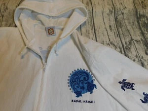 VTG HAWAII BEACH JACKET YACHT CLUB KAUAI SEA TURTLES LIGHT WEIGHT HOODIE ADULT L - Picture 1 of 10