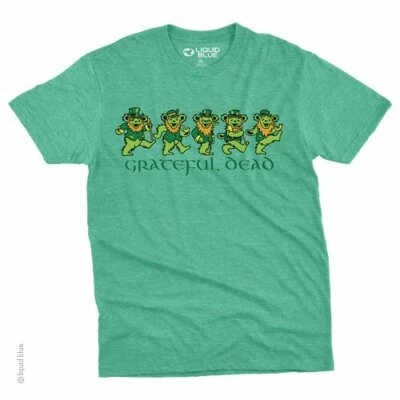 GRATEFUL DEAD-IRISH leprechaun BEARS-T-SHIRT S-M-L-XL-2X-3X Garcia,Lesh,Wier - Image 1 of 2