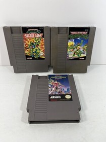 Double Dragon II Teenage Mutant Ninja Turtles 1 e 2 NES Nintendo pulito testato